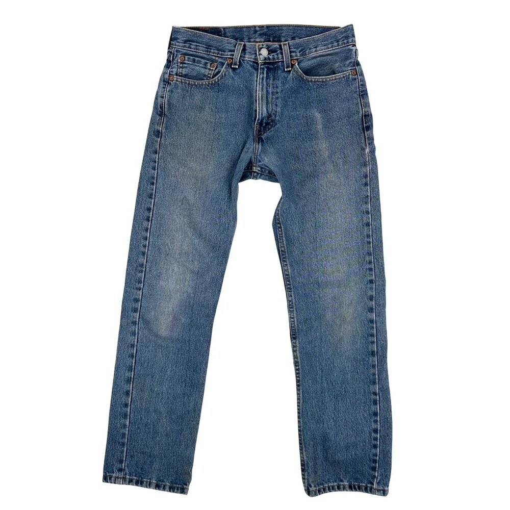 Levis 505 Mens Blue Straight Fit Jeans W30 L30 FLAWED STAINING DIY!